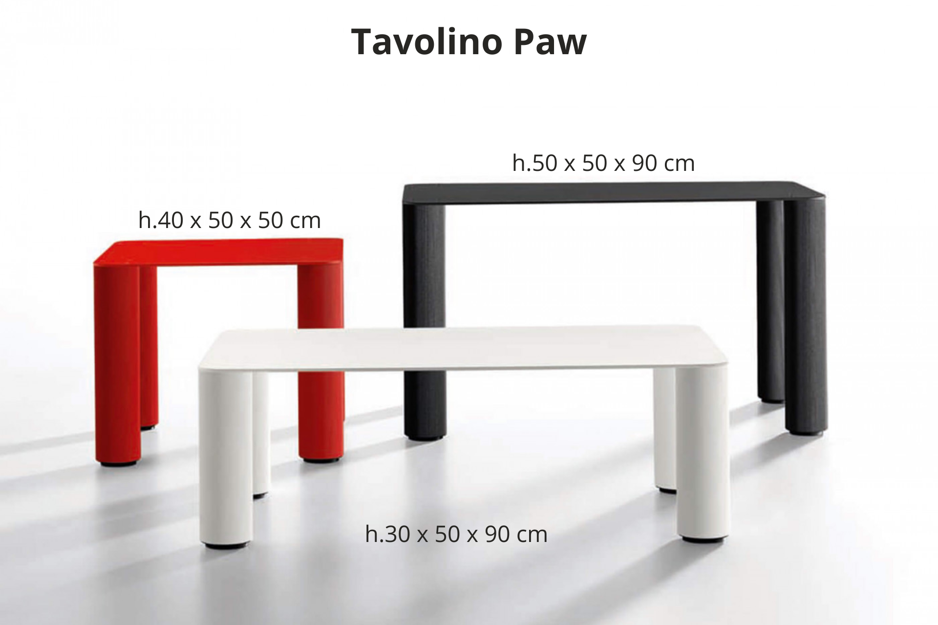 Tavolino Paw in metallo per esterni ed interni