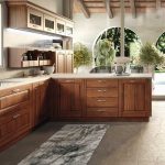 cucina angolare in legno