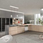 cucina bianca e acciaio