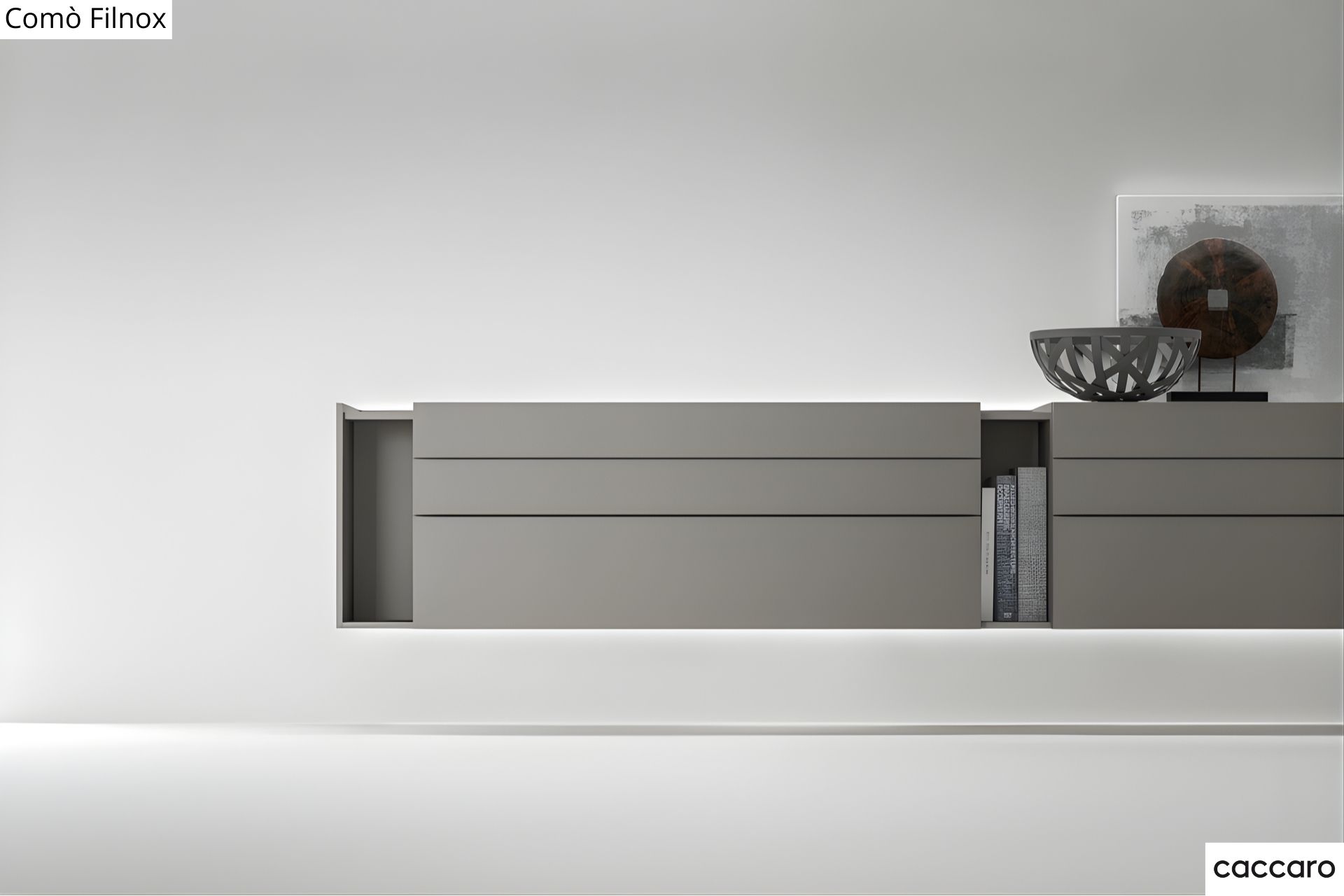 comò con vano a giorno