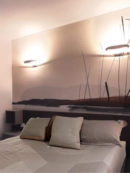 Letto Sorvolo con carta da parati