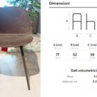 Sedia senza braccioli MIDJ Sonny 4 Poltroncina Sonny misure