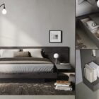 Letti matrimoniali con contenitore in legno