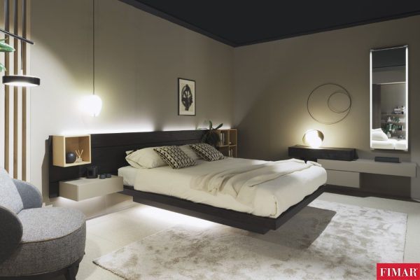 camera da letto Fimar con letto Sorvolo Radaelli arredamenti Arosio Como