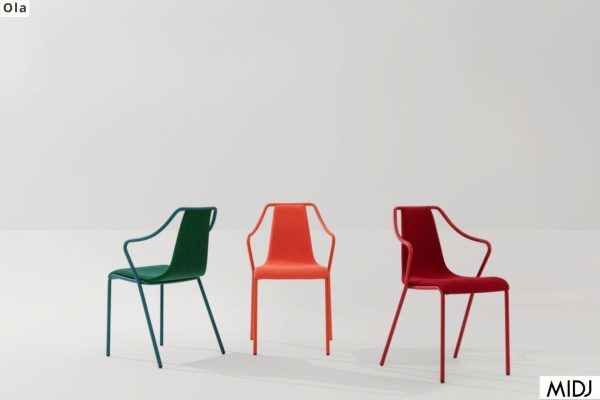Sedia con braccioli industrial