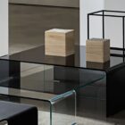 Tavolino da salotto in vetro rettangolare