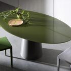 tavoli ovali basamento centrale