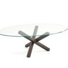 tavoli ovali basamento incrociato