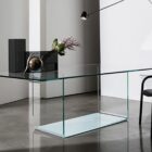 tavolo di cristallo rettangolare