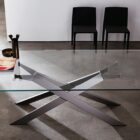 tavolo rettangolare con base centrale