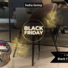 Sedia imbottita con schienale e seduta rivestiti. Gambe in metallo