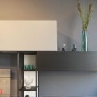 Soggiorno Fimar Sorvolo Day 2 Composizione di pensili orizzontali e di un pensile verticale con telaio in ferro