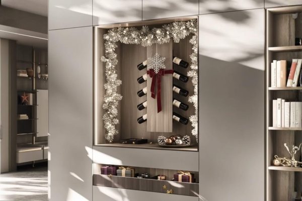Cantinetta con addobbi natalizi