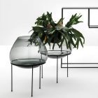 Vaso in vetro fumé di grandi dimensioni