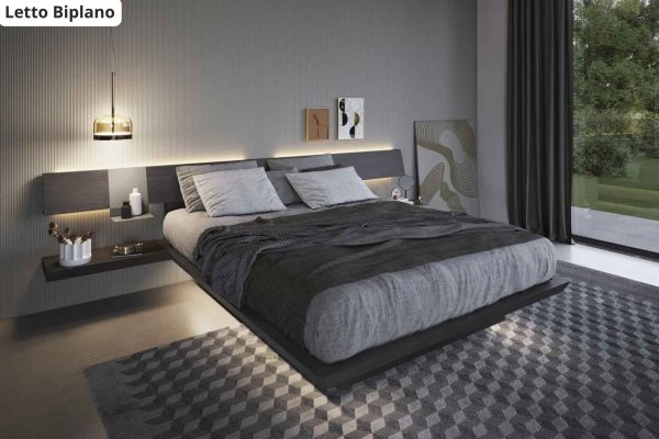 letto biplano Letto matrimoniale sospeso con contenitore