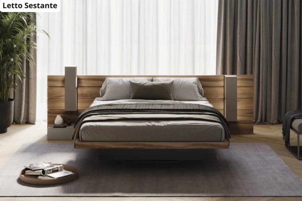 letto con contenitore sospeso sestante Letto matrimoniale sospeso con contenitore