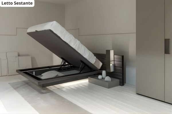 letto sestante (1) Letto matrimoniale sospeso con contenitore