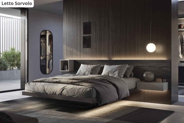 sorvolo Letto matrimoniale sospeso con contenitore