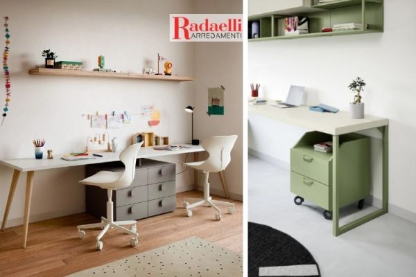 Cassettiere contenitive per scrivanie